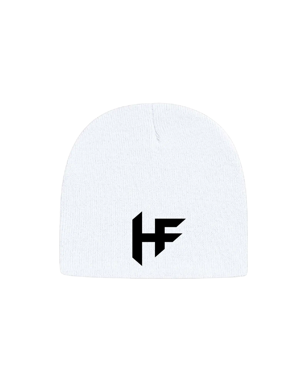 Highly Favored Beanie in White & Black
